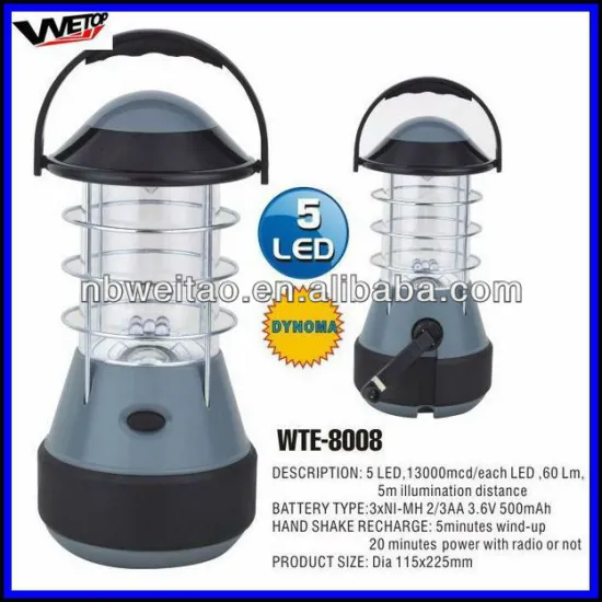 LED dynamo camping lantern