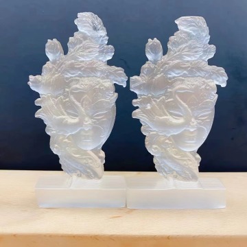 Wholesale Natural Selenite Carved Goddess with Wings for Home Decoration