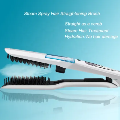 Electric Hair Straightener Comb with Steam Technology