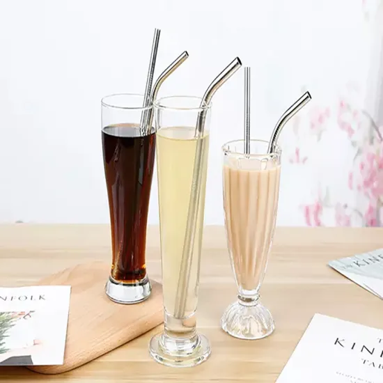 Straight Bent Drinking Food Grade Stainless Steel Straw