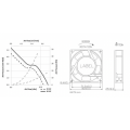 82x25 Toyes A8 de Ventilador de CC de alta temperatura