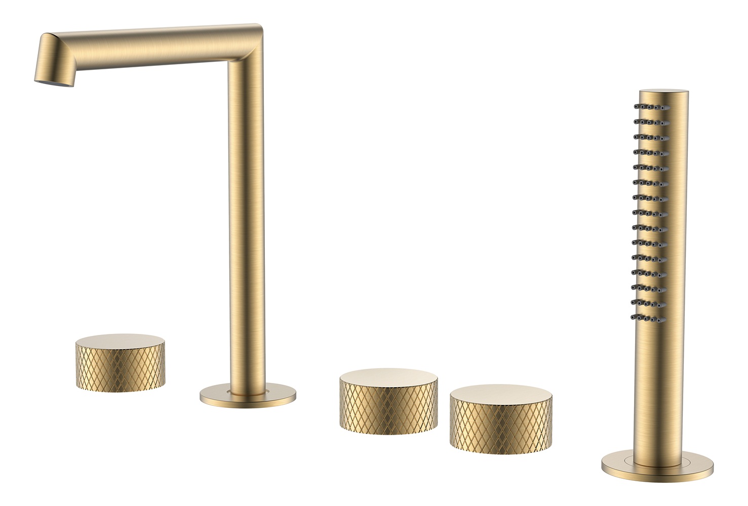 Luxury Brushed Gold 5 Holes Baño de baño Grifo