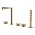 Luxury Brushed Gold 5 Holes Baño de baño Grifo