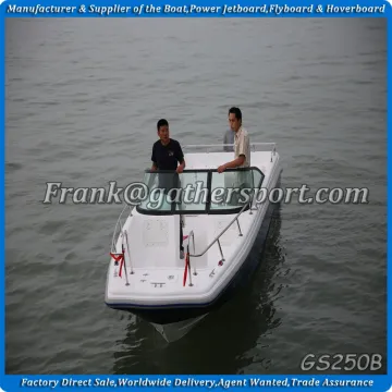 Hot sale 7.6m fiberglass bowrider boat