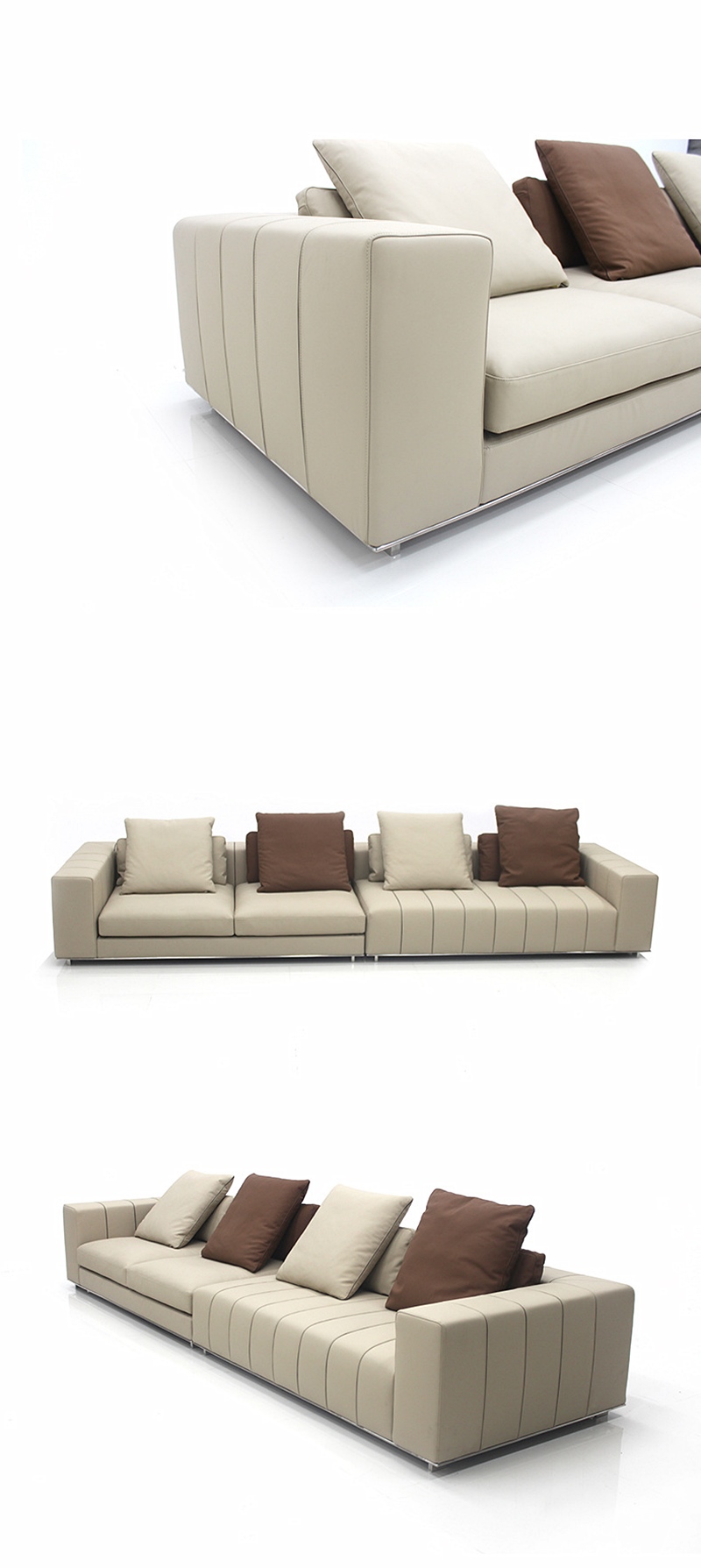 Roll Arm Sofa And Pillows