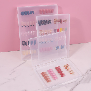 Transparent Plastic Nail Art Board Display Box - Dust-Proof Storage Case for Press-On Nails