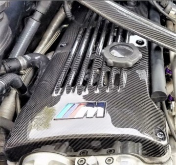 BMW E46 M3 इंजन कवर कार्बन फाइबर के लिए