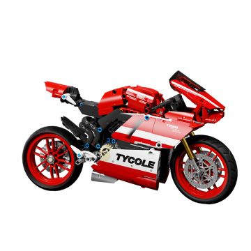 2023 New Kids Building Toy: T3043 Racing Motorcycle Bricks MOC Racing Motorbike Locomotive