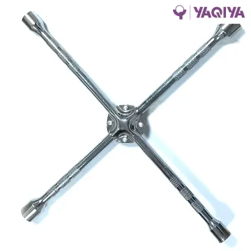 18 Inch Universal Heavy Duty Lug Wrench - 4 Way Tire Iron Wrench