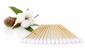 Medical sterile cotton buds with bamboo sticks