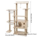 Modern Luxury Wool Cat Tree Scratching Tower Weather Resistant Cat Climbing Playground Durable Structure Custom Production