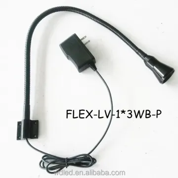 3W LED Wall Mount Reading Lamp - 110V/220V Aluminum Flexible Gooseneck Bedside Lamp