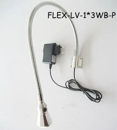 3W 220V led light flexible gooseneck arm led reading wall light with plug