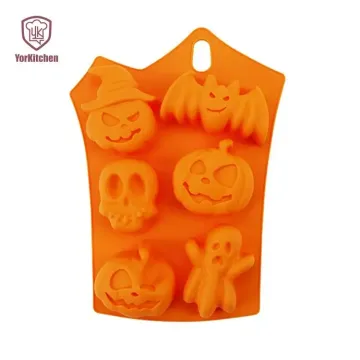 Silicone Halloween Ghost Pumpkin Baking Mold Set - Non-Stick Soap Molds