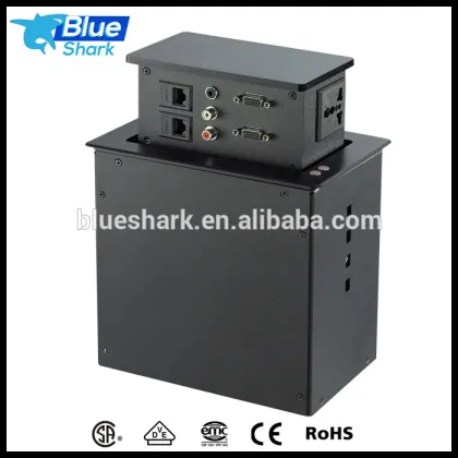 Electric vertical lift desktop power socket for confrence room