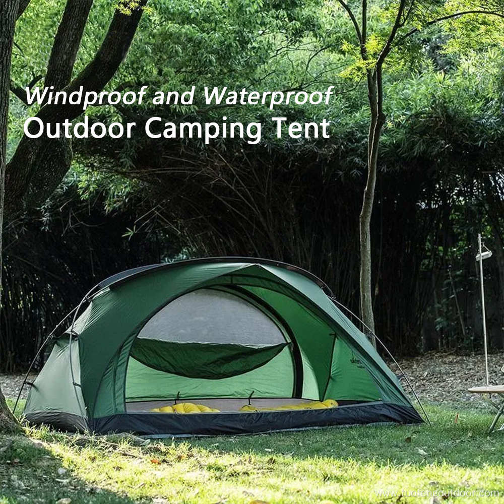 1.9kg green outdoor camping false double tent