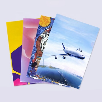 Custom Plastic L Shape File Folder with PP Pockets for Office