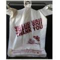 Packaging Roll HDPE Thank You Shopping Custom Printed Plastic T-Shirt Gusset Bags