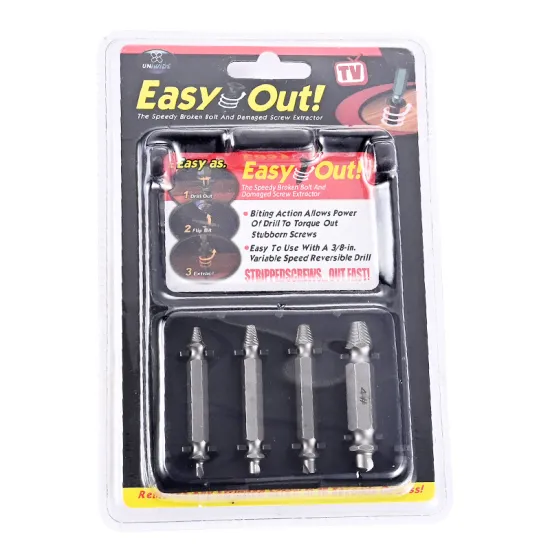 High-Quality Wholesale Kit: 4-Piece Double-Sided Drill Bit Set for Extracting Damaged Screws