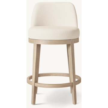 Sièges de bar modernes en chêne avec coussins moelleux pour lieux haut de gamme