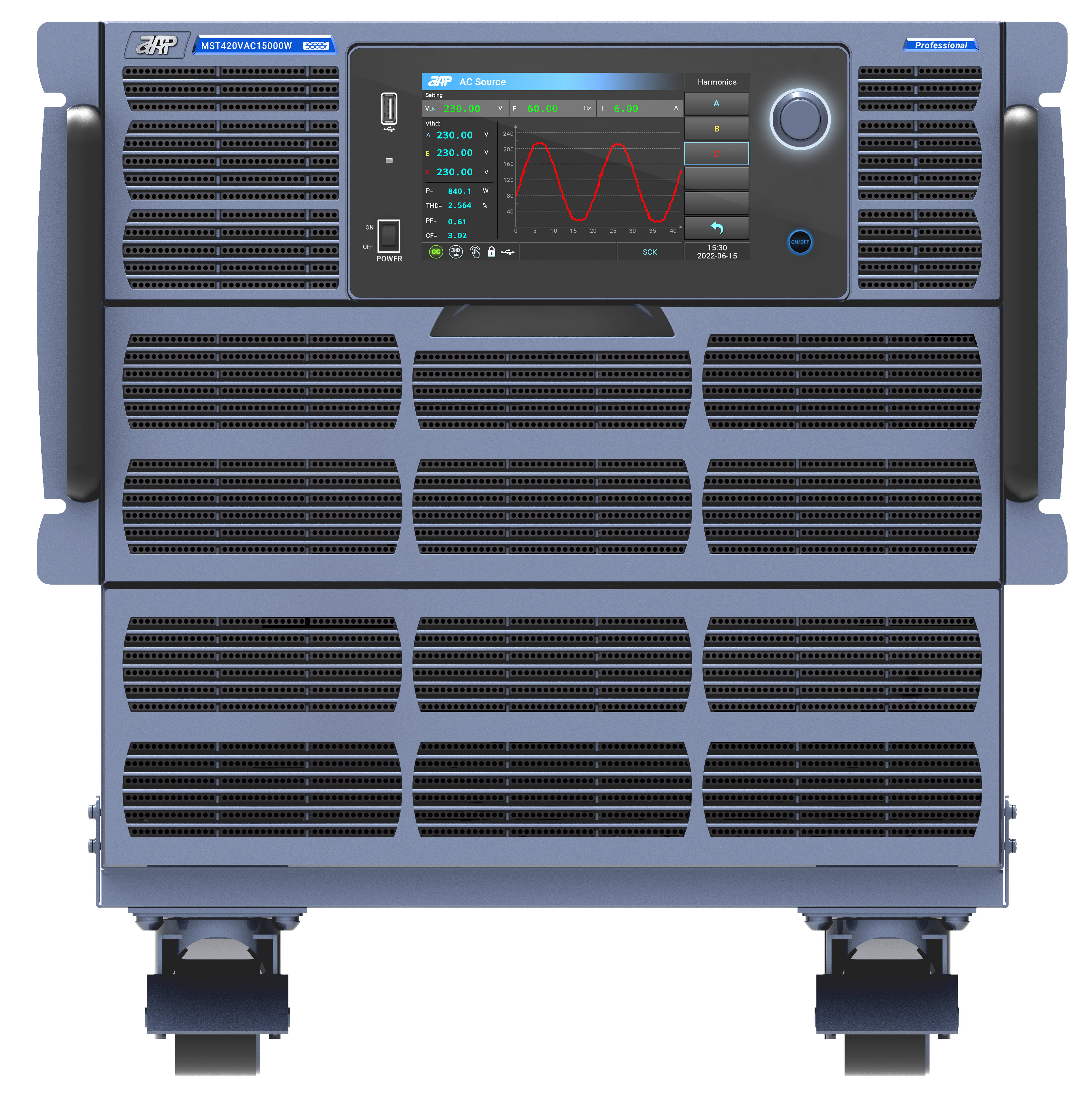 420VAC18000W Three Single Phase Programmable AC Power Supply