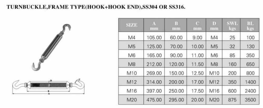 Stainless Steel Turnbuckle