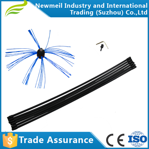 factory supply drill driven drain pipe Cleaning Brush kit with with telescopic handle