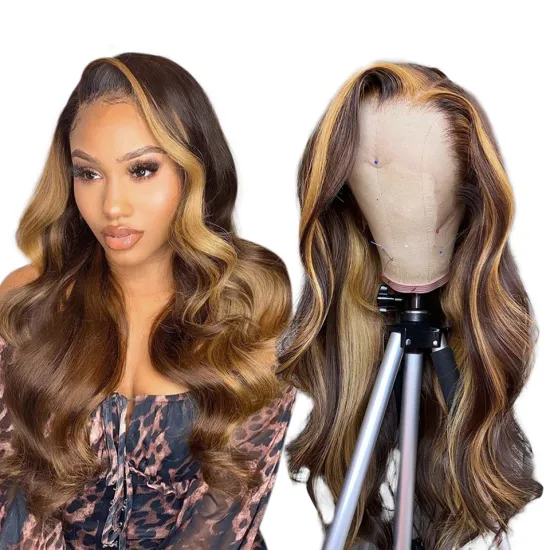 Honey Blonde 13x4 Lace Front Wigs For Black Women Body Wave Straight Deep Wave Curly hair Raw Virgin Human Hair Lace Wigs