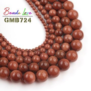 Wholesale Gold Sandstone Natural Stone Beads Golden Sand Round Loose Beads For Jewelry Making Diy Bracelets 4/6/8/10/12mm 15''