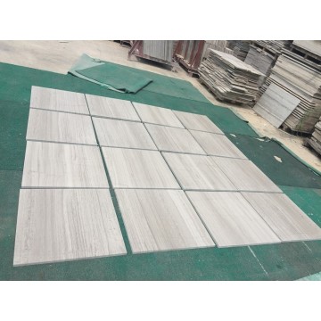 wooden white marble tile