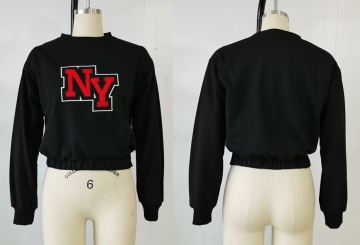 Women's Sweatshirt Front With Embroidery Logo