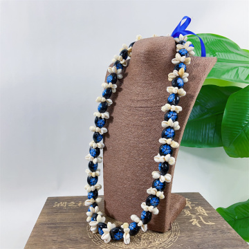 Unique Kukui Puka Shell Graudation Lei