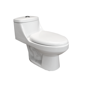 Toilette monobloc en céramique à double chasse siphonic dans la salle de bain
