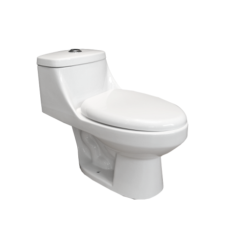 Round One Piece Toliet Siphonic Dual-flush Ceramic One Piece Toliet in Bathroom Factory