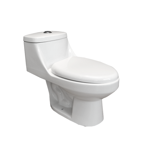 Siphonic Dual-flush Ceramic One Piece Toliet in Bathroom