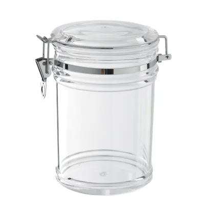 Metal-Locked Silicon-Sealed Plastic Candy Jars 1400ml - Plastic Pickle Jars & Nut Mason Jars