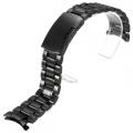 Bracelet montre en acier inoxydable noir 18mm
