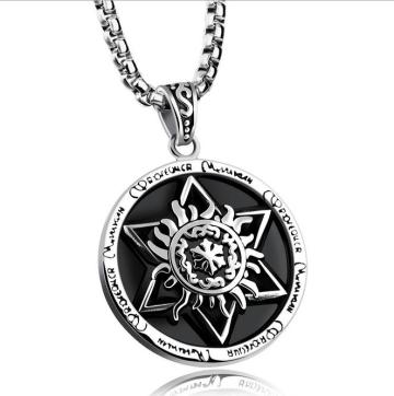 Stainless steel seal of Solomon pendant necklace