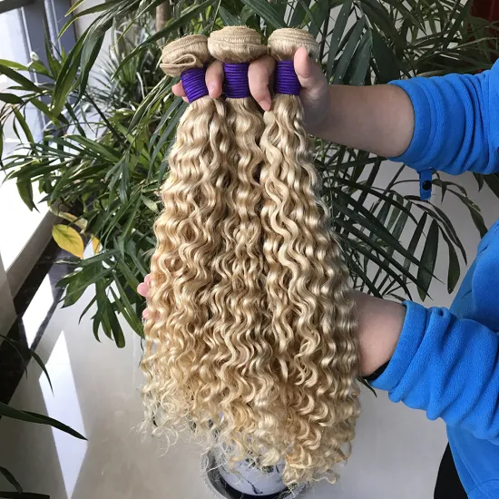 wholesale cheap human hair 613 virgin hair loose deep wave, 613 cuticle aligned deep wave hair bundles