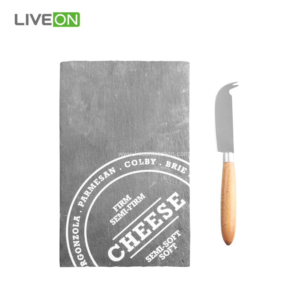 Cheese Knife With Slate Cutting Board