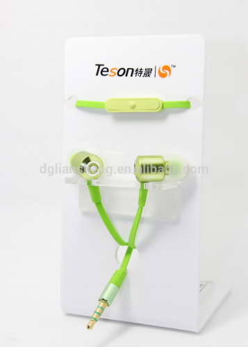 Mobile handsfree earphone microphone green headphone