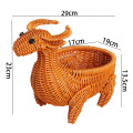 Cestino intrecciato in stile rattan creativo