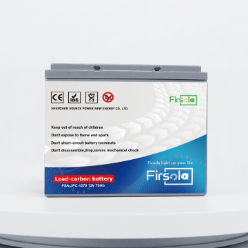 FIRSOLA JPC 1270 12V 70A AH Batteria in gelo terminale-carbonio per accumulo di energia