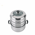 3 Lapisan Steamer Stainless Steel Pot Memasak Profesional