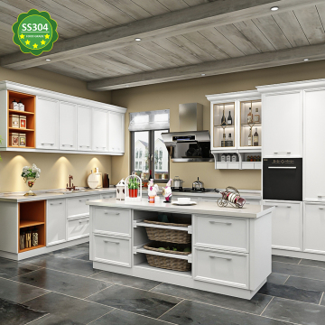 Hyxion Stainless steel handle side hinge kitchen cabinets