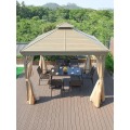 Aluminum Gazebo With Galvanized Steel Double-roof