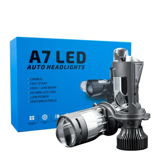Super Bright Mini A7 H4 Dual-Projector 90W LED Headlights for Universal Cars