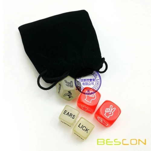 6pcs Mixed Color 16mm Blank Dice Set For Board Games & Toys Entertainment