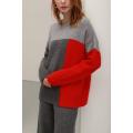 Women's pure cashmere knitted pullover jacket