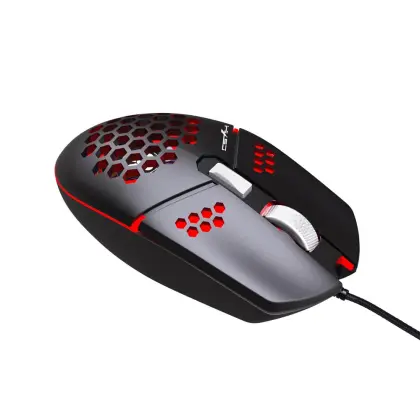 8000DPI Wired Hole Gaming Mouse With Fan Programming